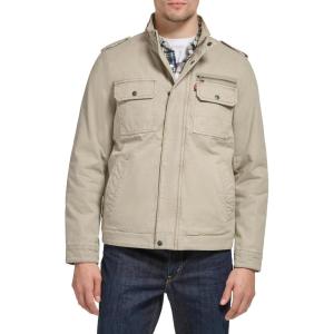 Levi’s Men’s Washed Cotton Military Jacket (Regular & Big & Tall Sizes)(Stone Filled)