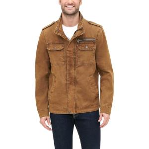 Levi’s Men’s Washed Cotton Military Jacket (Regular & Big & Tall Sizes)(Worker Brown Unfilled)