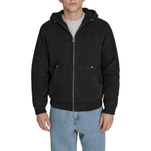 Levi’s Men’s Workwear Cotton Canvas Hooded Bomber Jacket(Black)