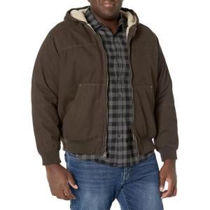 Levi’s Men’s Workwear Cotton Canvas Hooded Bomber Jacket(Dark Brown)