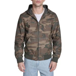 Levi’s Men’s Workwear Cotton Canvas Hooded Bomber Jacket(Faded Camo Lightweight)