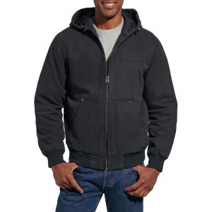Levi’s Men’s Workwear Cotton Canvas Hooded Bomber Jacket(Navy Quilted Lining)