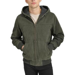 Levi’s Men’s Workwear Cotton Canvas Hooded Bomber Jacket(Olive)