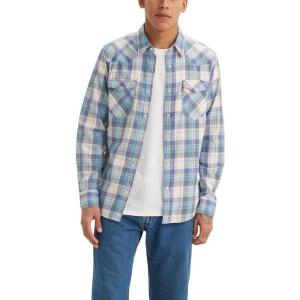 Levi’s Mens Xx Standard Tapered Chino Pants (Also Available in Big & Tall)((New) Zeke Plaid Bleached Denim)