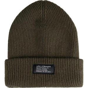 Levi’s Unisex Adult Knit Cuffed All Season Beanie Hat(Ribbed Olive)