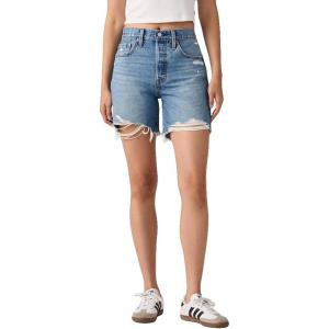 Levi’s Womens 501® Mid-Thigh Shorts((New) Blow Big Horns (Shrink-to-fit))