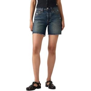Levi’s Womens 501® Mid-Thigh Shorts((New) Trailing Leaves (Shrink-to-fit))
