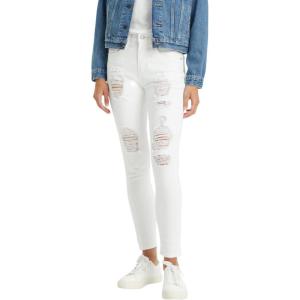Levi’s Women’s 721 High Rise Skinny Jeans(White Destructed)