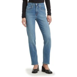 Levi’s Womens 724 High Rise Straight Jeans(Camp Denim Rhinestone)