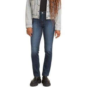 Levi’s Womens 724 High Rise Straight Jeans(Carbon Glow – Dark Indigo)