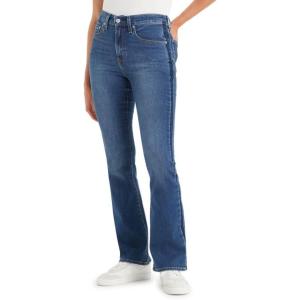 Levi’s Women’s 725 High Rise Bootcut Jeans (Also Available in Plus)((New) Ethereal Ecru Slit Short)