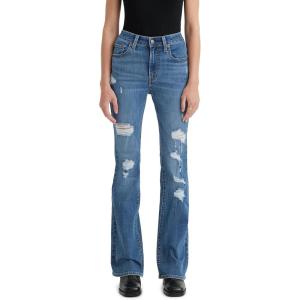 Levi’s Women’s 726 High Rise Flare Jeans (Also Available in Plus)(Medium Indigo Destructed)