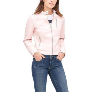 Levi’s Women’s Faux Leather Motocross Racer Jacket (Standard and Plus)(Peach Blush)