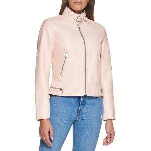 Levi’s Women’s Faux Leather Motocross Racer Jacket (Standard and Plus)(Scallop Shell Latch Collar)