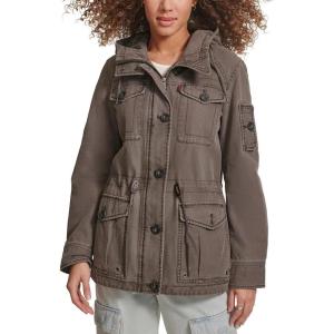 Levi’s Women’s Lightweight Cotton Military Jacket (Standard & Plus Sizes)(Grey)