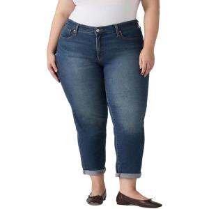Levi’s Women’s Mid-Rise Boyfriend Jeans (Plus Size)((New) Working Late (Stretch))