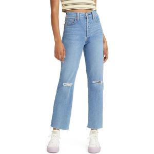 Levi’s Women’s Ribcage Straight Ankle Jeans(Fall Trip – Medium Indigo)