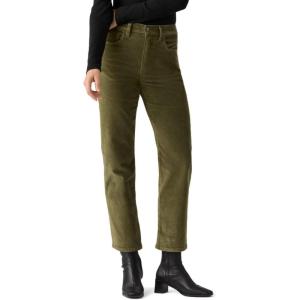 Levi’s Women’s Ribcage Straight Ankle Jeans(Ivy Green (Corduroy – Stretch))