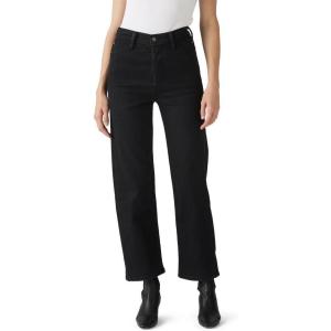 Levi’s Women’s Riveted Ribcage Straight Ankle Jeans(Flash Black)