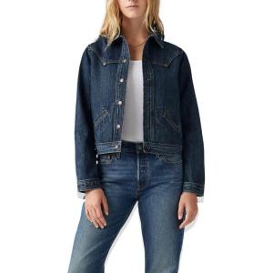 Levi’s womens Original Trucker Bling(Silver Lode)