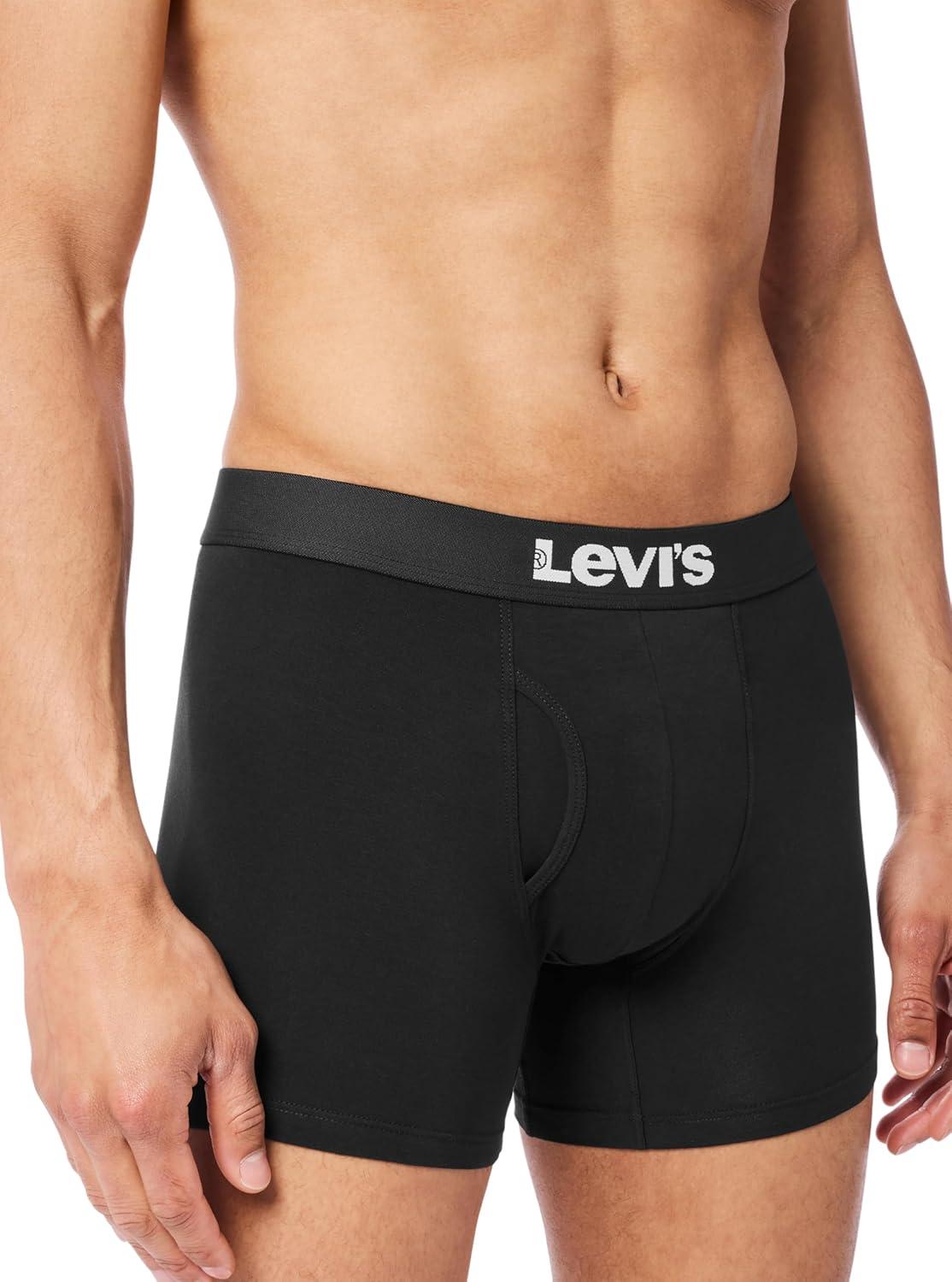imageLevis Mens 10pack Boxer Brief Soft Cotton Tagfree Breathable ComfortBlack Combo