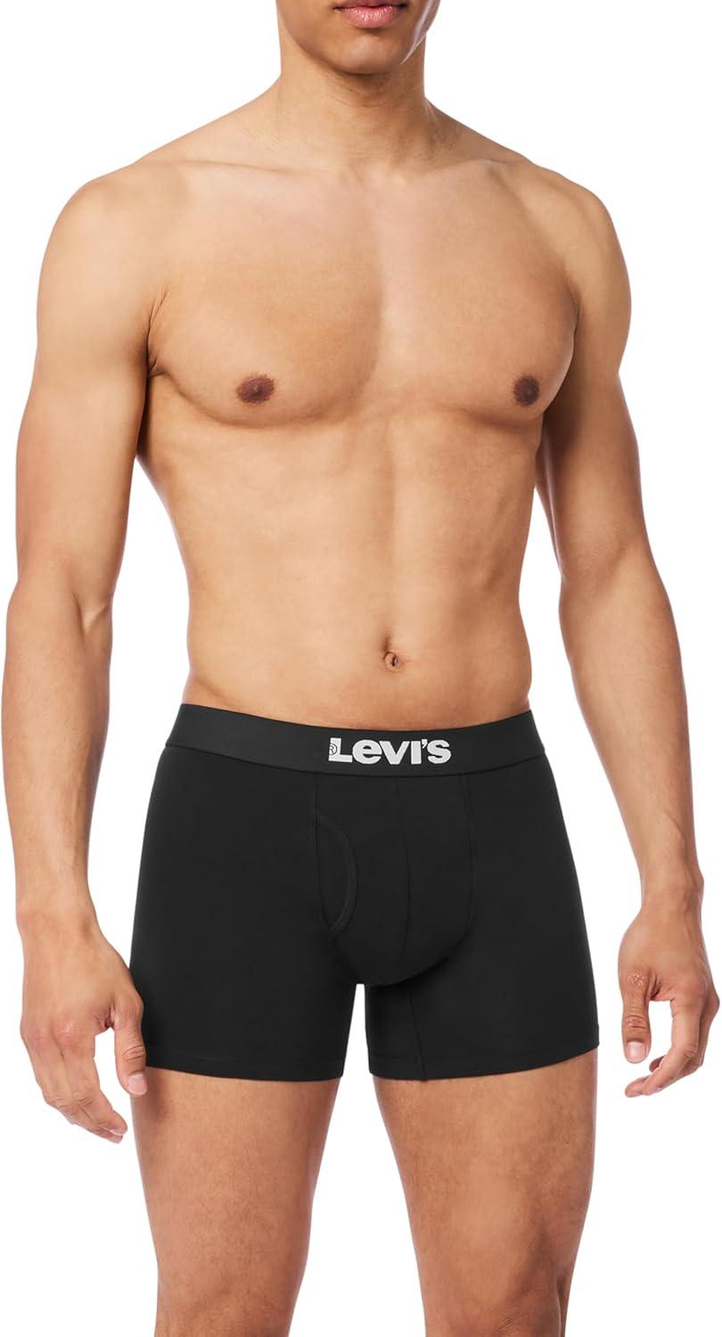 imageLevis Mens 10pack Boxer Brief Soft Cotton Tagfree Breathable ComfortBlack Combo