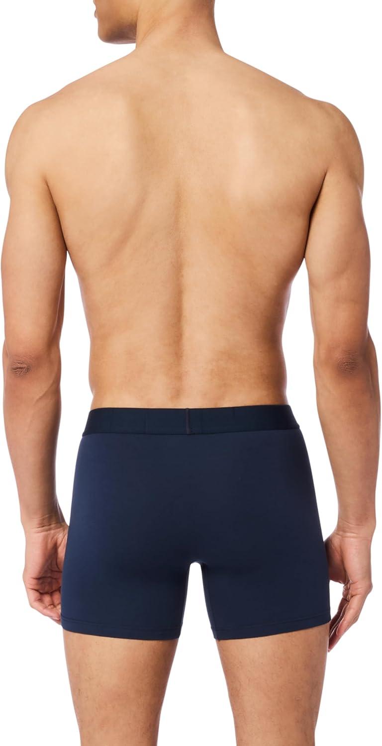 imageLevis Mens 10pack Boxer Brief Soft Cotton Tagfree Breathable ComfortNavy Combo