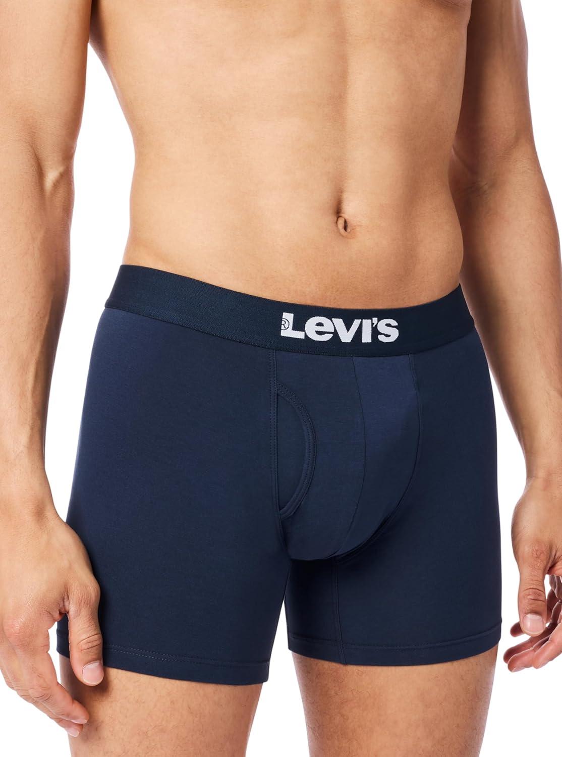 imageLevis Mens 10pack Boxer Brief Soft Cotton Tagfree Breathable ComfortNavy Combo
