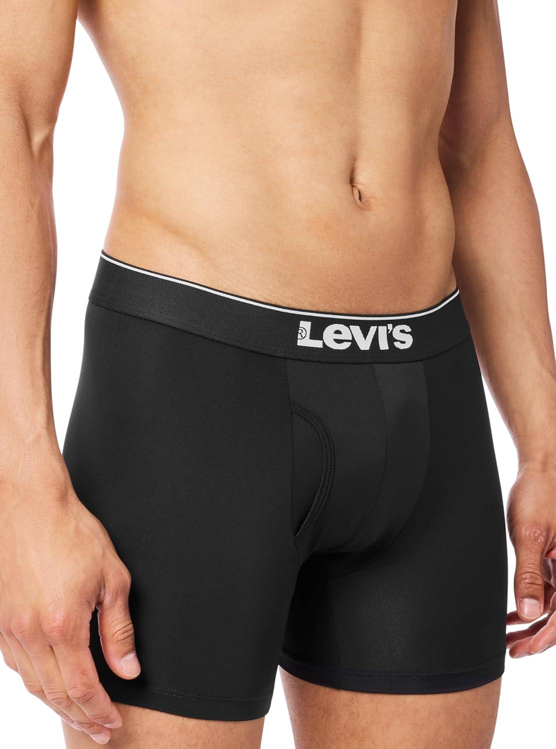 imageLevis Mens 10pack Microfiber Boxer Brief Moisture Wicking Ultra Soft Feel TagfreeBlack Combo