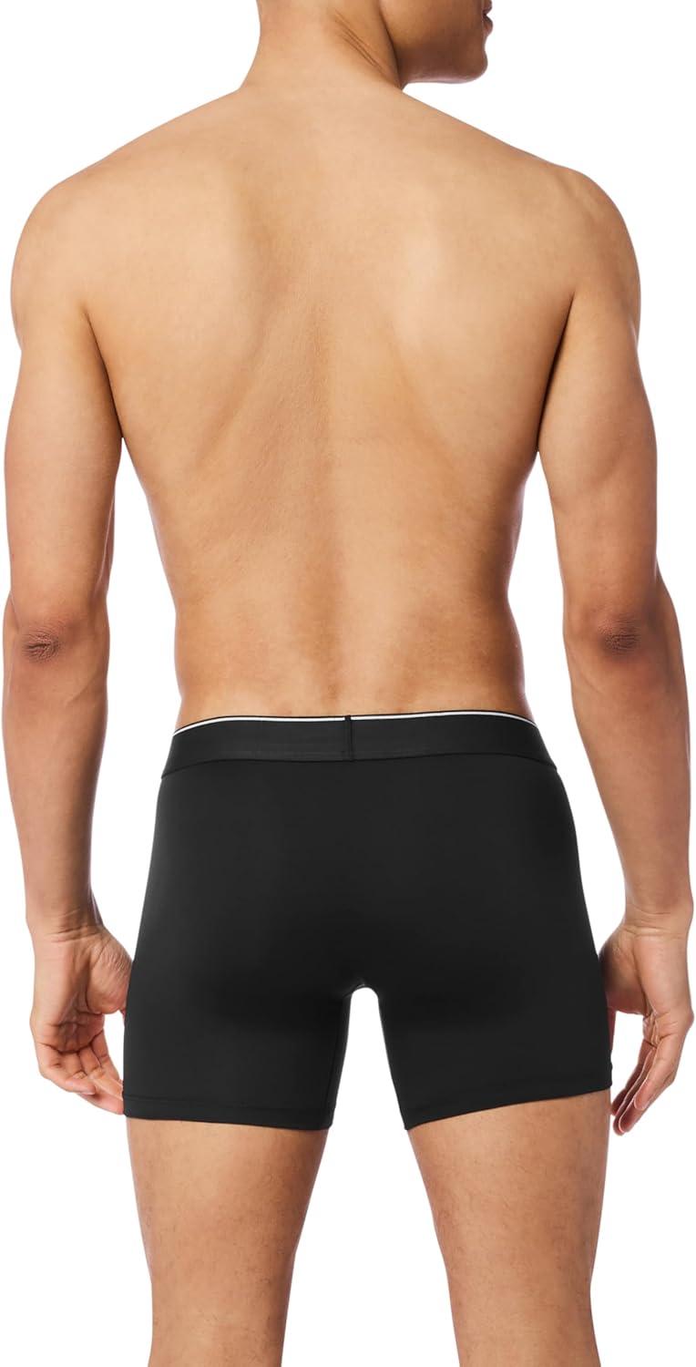imageLevis Mens 10pack Microfiber Boxer Brief Moisture Wicking Ultra Soft Feel TagfreeBlack Combo
