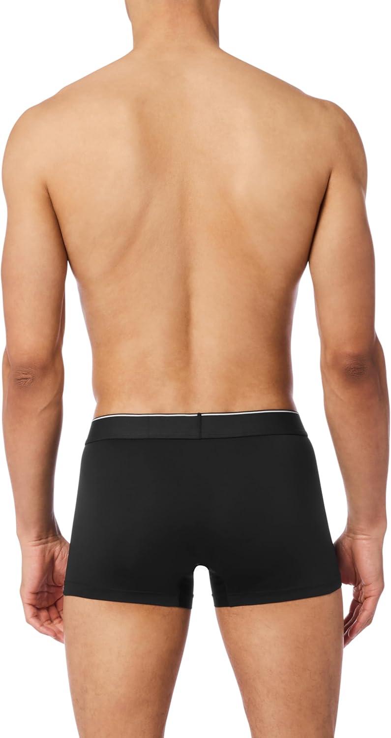 imageLevis Mens 10pack Microfiber Trunk Moisture Wicking Ultra Soft Feel Tagfree 3 InseamBlack Combo