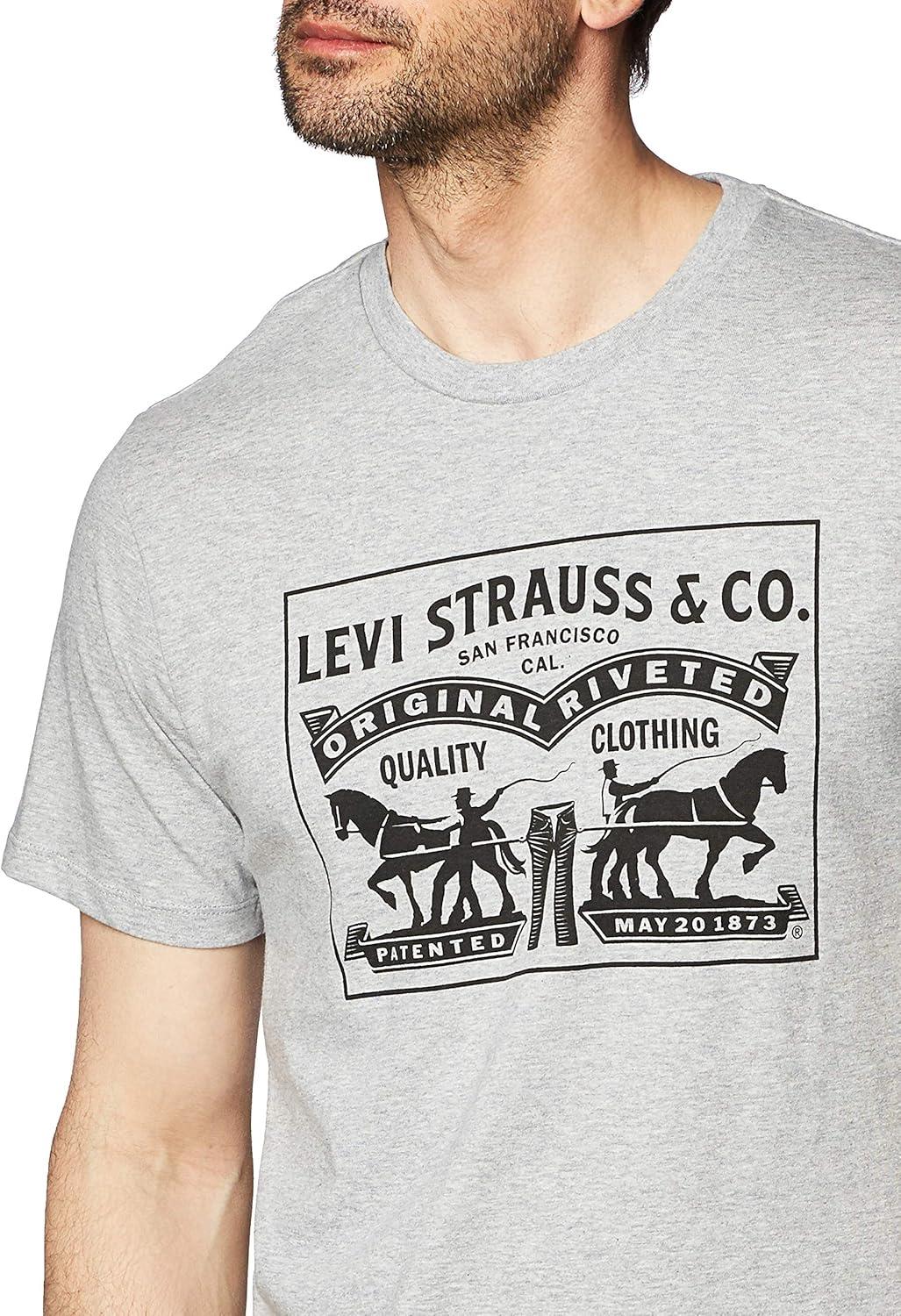imageLevis Mens 2Horse Graphic TeeMidtone Heather Grey