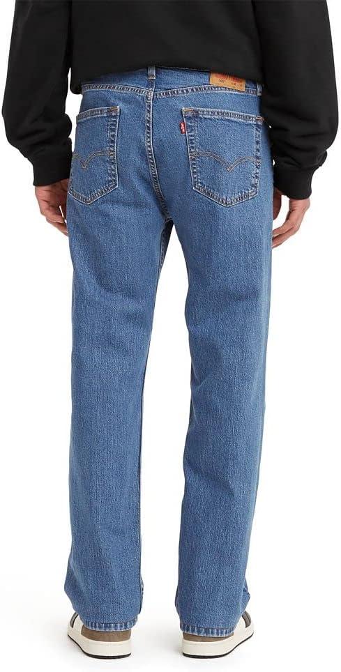 imageLevis Mens 505 Regular Fit Jeans Also Available in Big amp TallBlue Thrift Medium Indigo Stonewash
