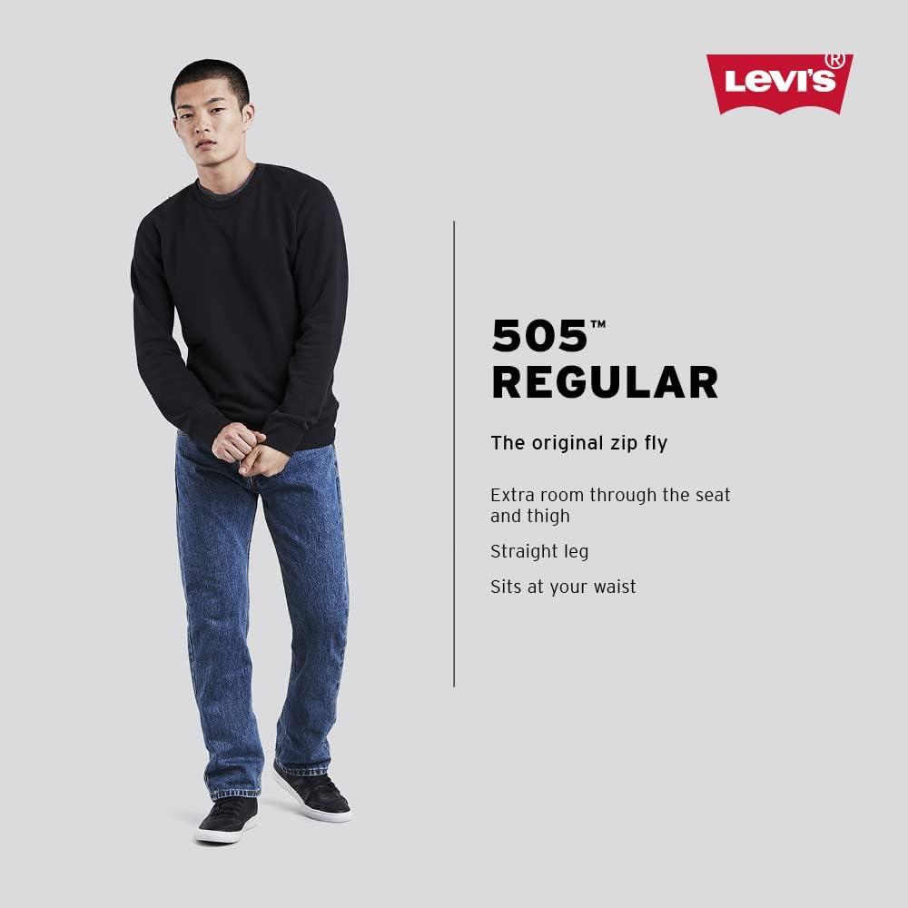 imageLevis Mens 505 Regular Fit Jeans Also Available in Big amp TallCaraway Stretch