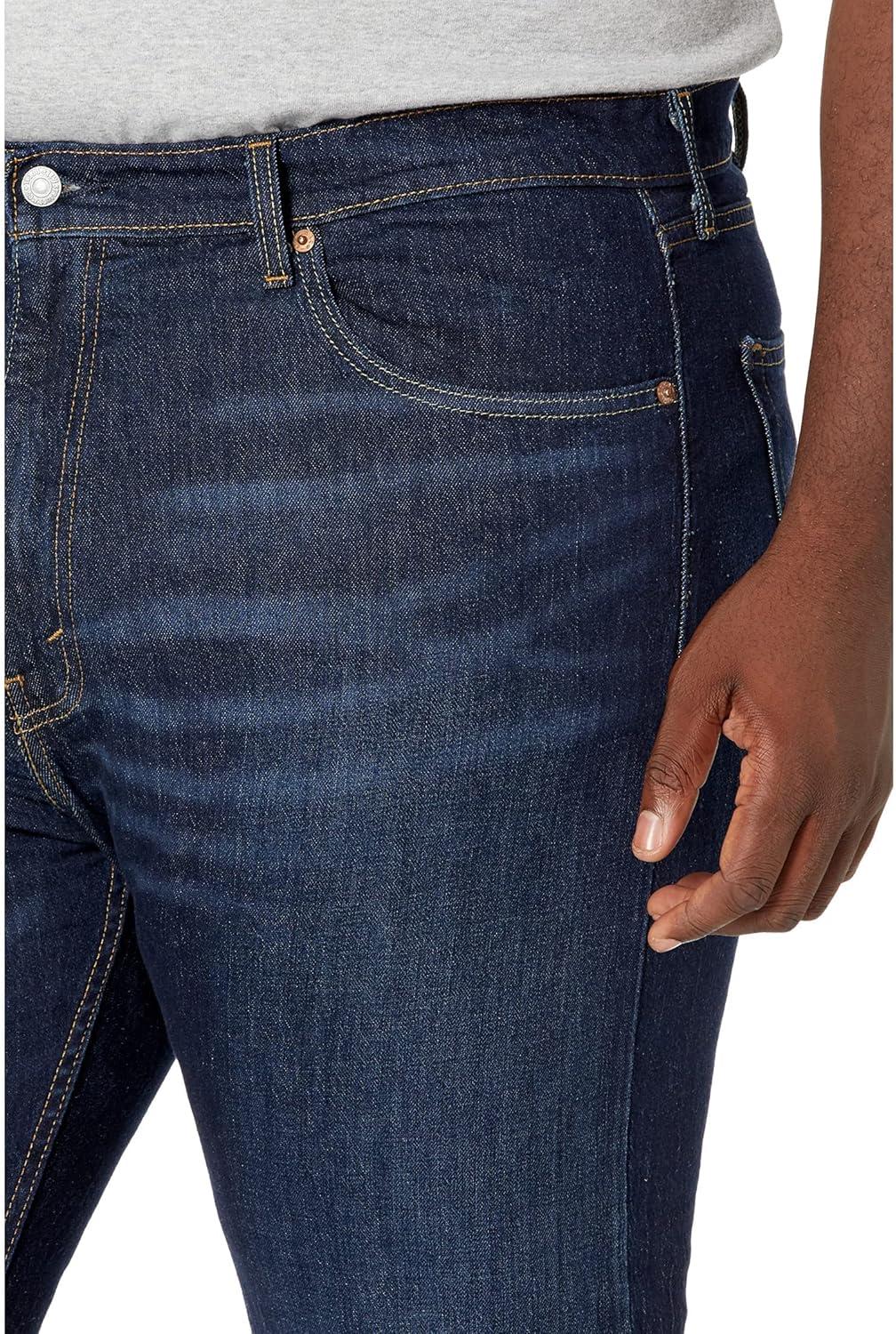 imageLevis Mens 505 Regular Fit Jeans Also Available in Big amp TallNail Loop Knot Dark Indigo