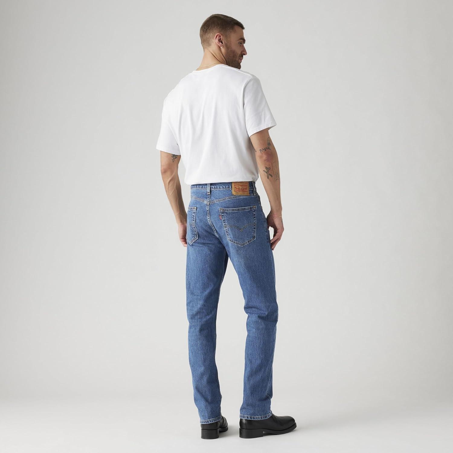 imageLevis Mens 505 Regular Fit Jeans Also Available in Big amp TallNew Fremont Drop Shot Medium Indigo