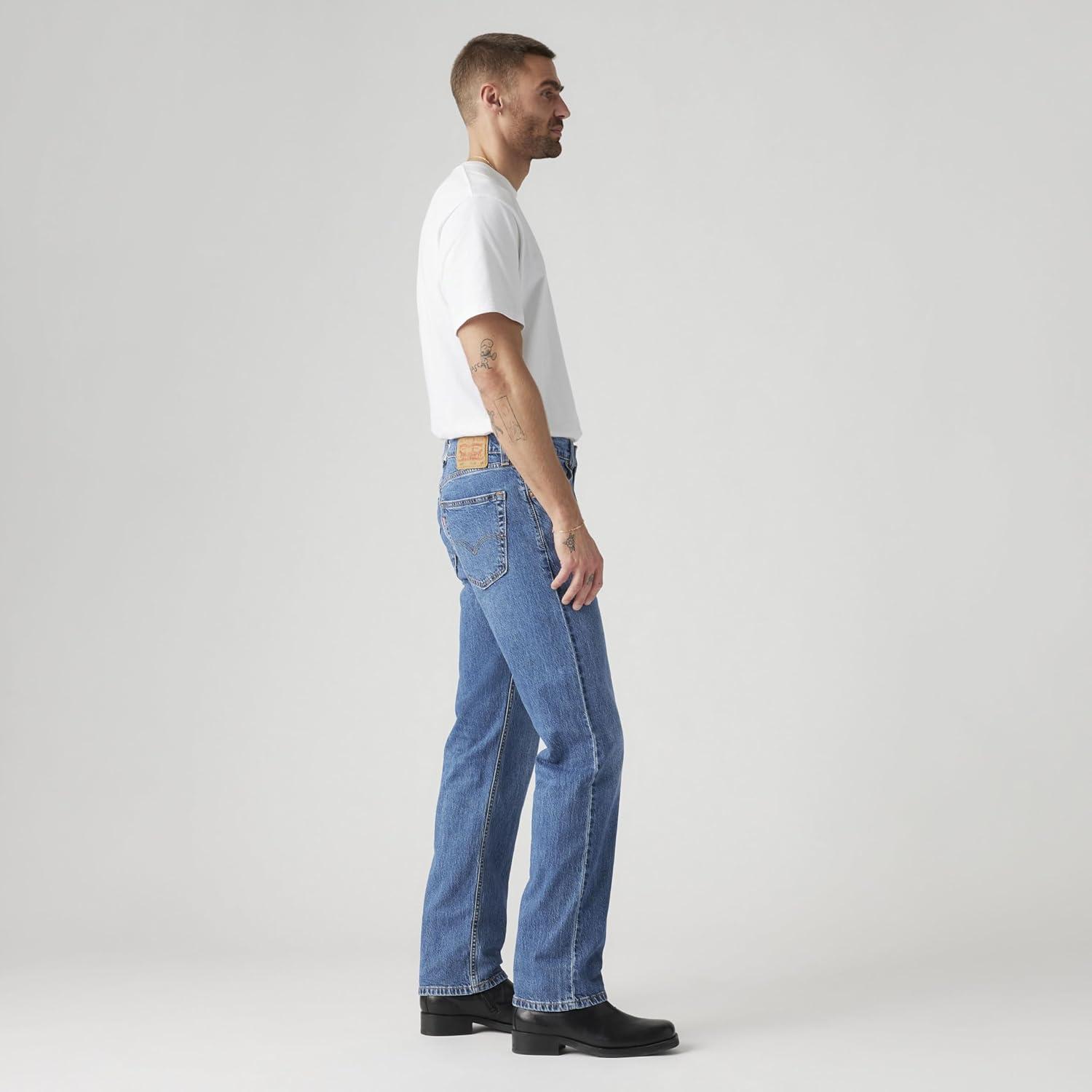 imageLevis Mens 505 Regular Fit Jeans Also Available in Big amp TallNew Fremont Drop Shot Medium Indigo