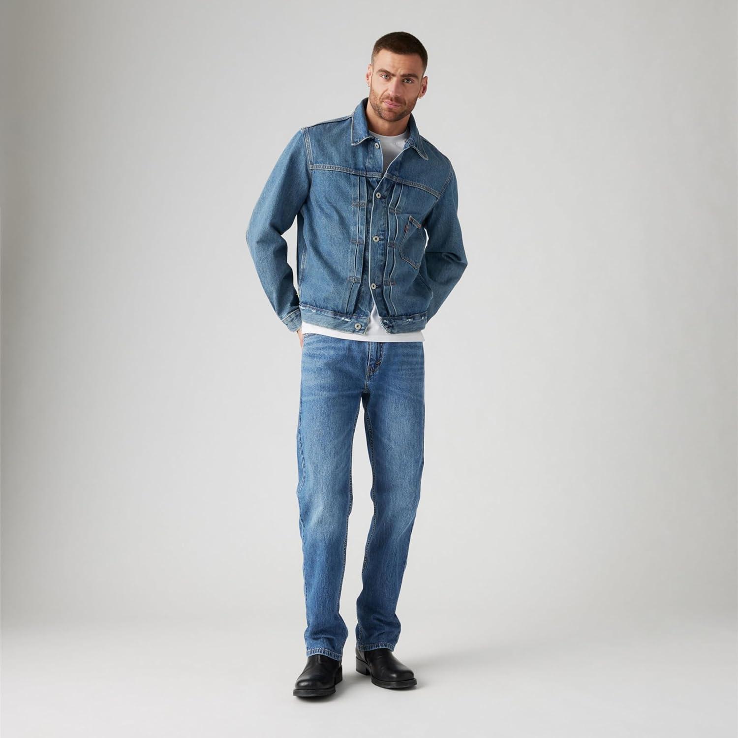 imageLevis Mens 505 Regular Fit Jeans Also Available in Big amp TallNew Fremont Drop Shot Medium Indigo
