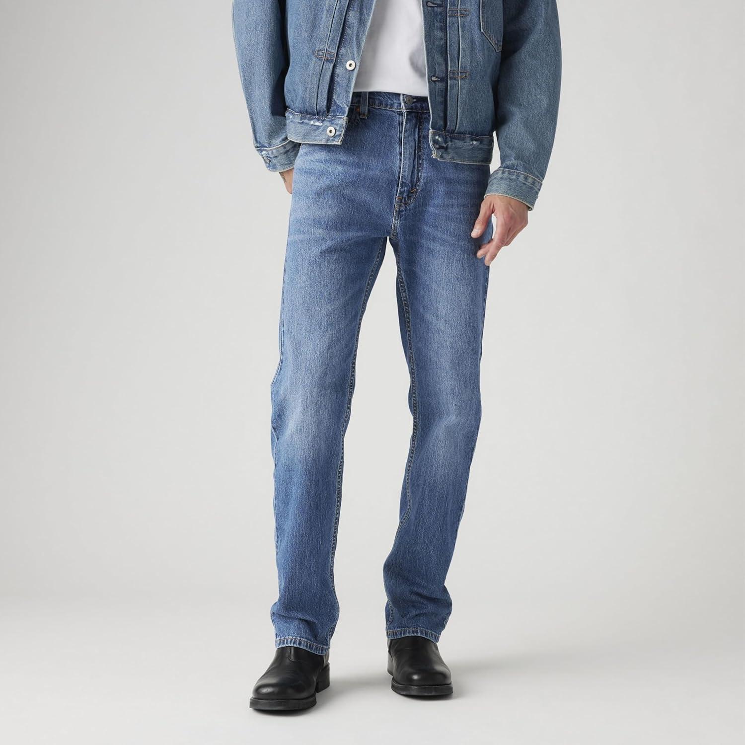 imageLevis Mens 505 Regular Fit Jeans Also Available in Big amp TallNew Fremont Drop Shot Medium Indigo