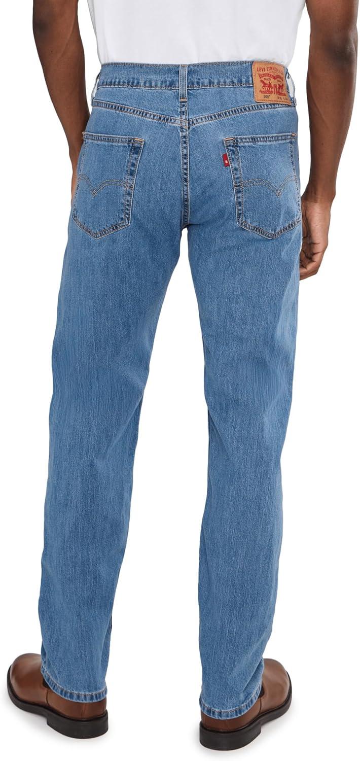imageLevis Mens 505 Regular Fit Jeans Also Available in Big amp TallNew Main Stage Lightweight Stretch