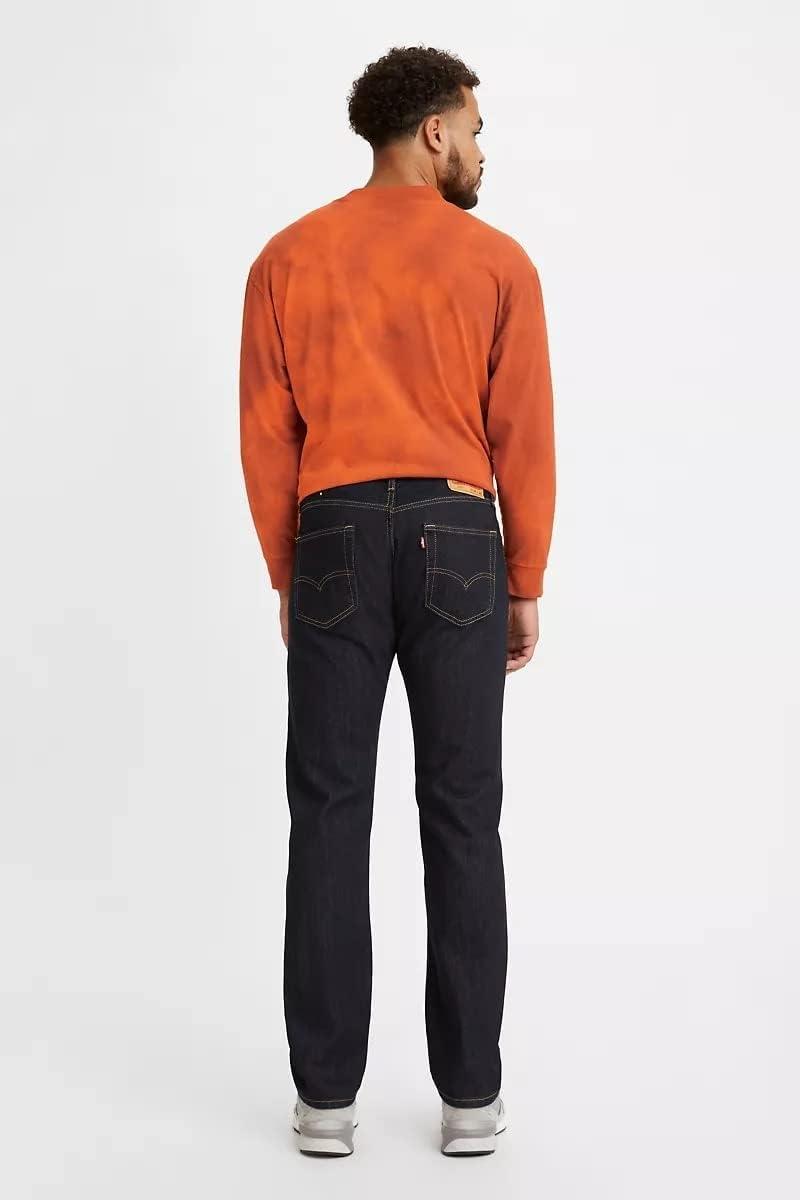 imageLevis Mens 505 Regular Fit Jeans Also Available in Big amp TallNew Rinse Dark Wash