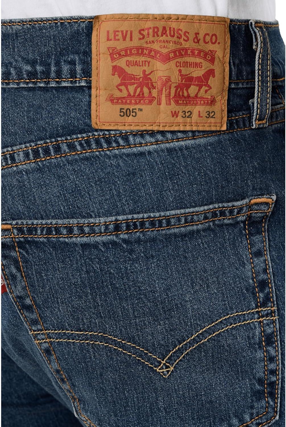imageLevis Mens 505 Regular Fit Jeans Also Available in Big amp TallRiver Bank Cool