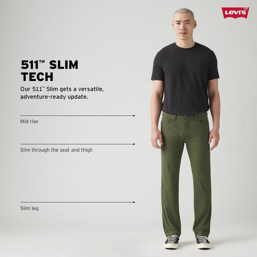 imageLevis Mens 511 Slim Tech PantsNew Navy Waves