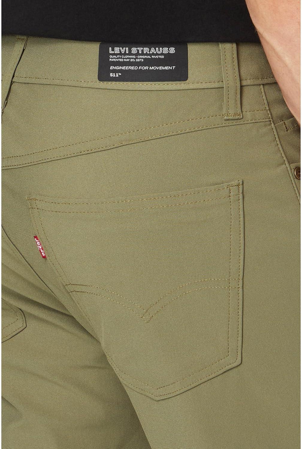 imageLevis Mens 511 Slim Tech PantsOlive Day