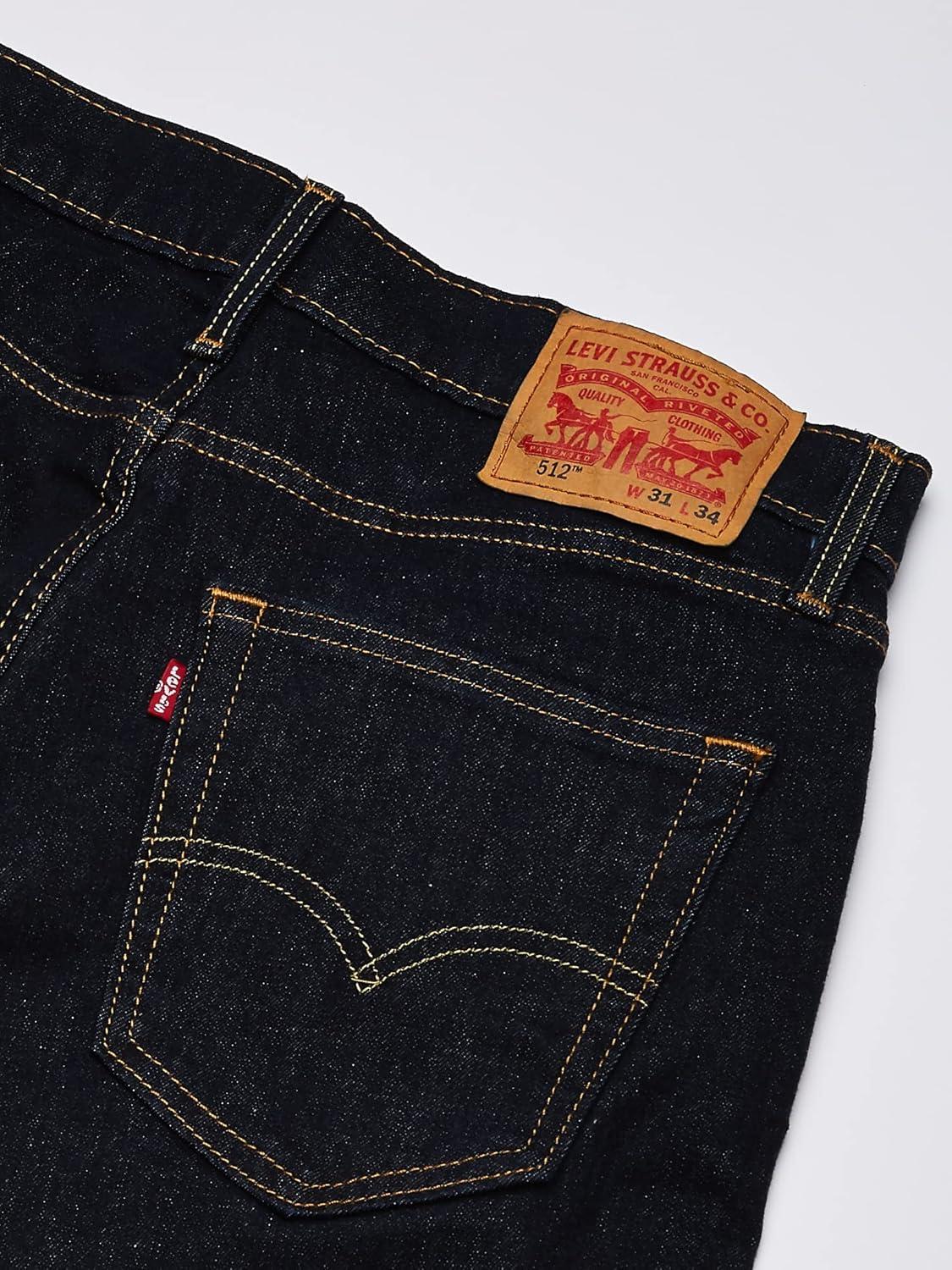 imageLevis Mens 512 Slim Taper Fit JeansDark Hollow Stretch