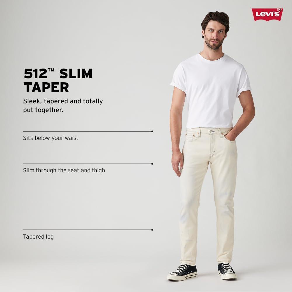imageLevis Mens 512 Slim Taper Fit JeansPitch in