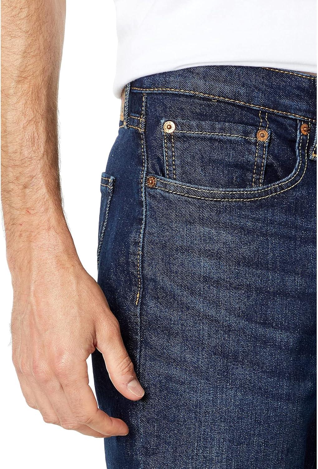 imageLevis Mens 514 Straight Fit Cut Jeans Also available in Big amp TallClean Run Dark Indigo Advanced Stretch