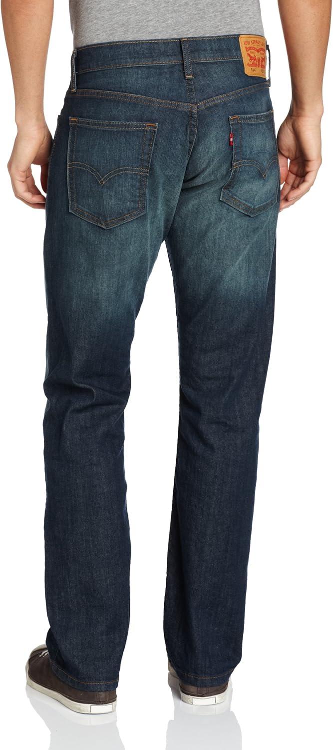 imageLevis Mens 514 Straight Fit Cut Jeans Also available in Big amp TallMidnight Blue Stretch