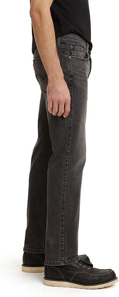 imageLevis Mens 514 Straight Fit Cut Jeans Also available in Big amp TallMidnight Worn Black Advanced Stretch