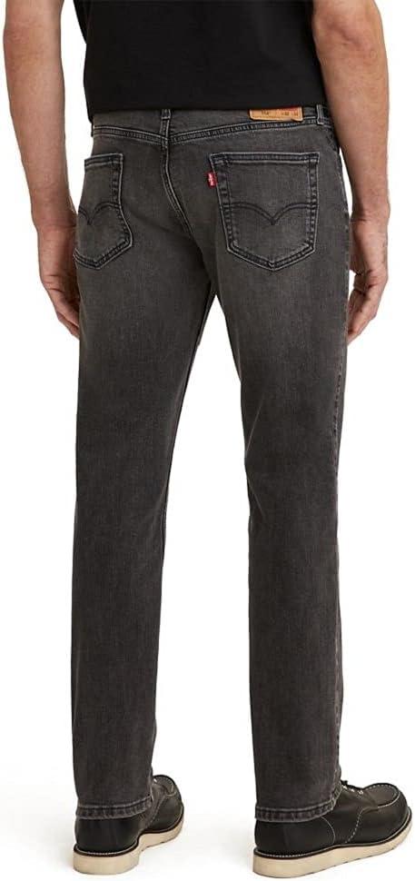 imageLevis Mens 514 Straight Fit Cut Jeans Also available in Big amp TallMidnight Worn Black Advanced Stretch